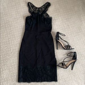 Guess sexy black dress with lace detail. Small